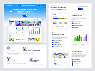Asset Management Website UIUX asset concept illustration landing page money management redesign saas saas website uiux wealth management web web design website