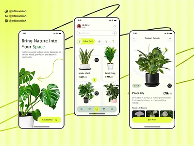 Plantify – Indoor Plant Shopping App UI appui cleanui dribbble dribbbledesign figmadesign greenui indoorplants minimalui mobileapp mobileappdesign modernui natureui plantapp plantui productdesign shoppingapp ui uidesign uxdesign visualdesign