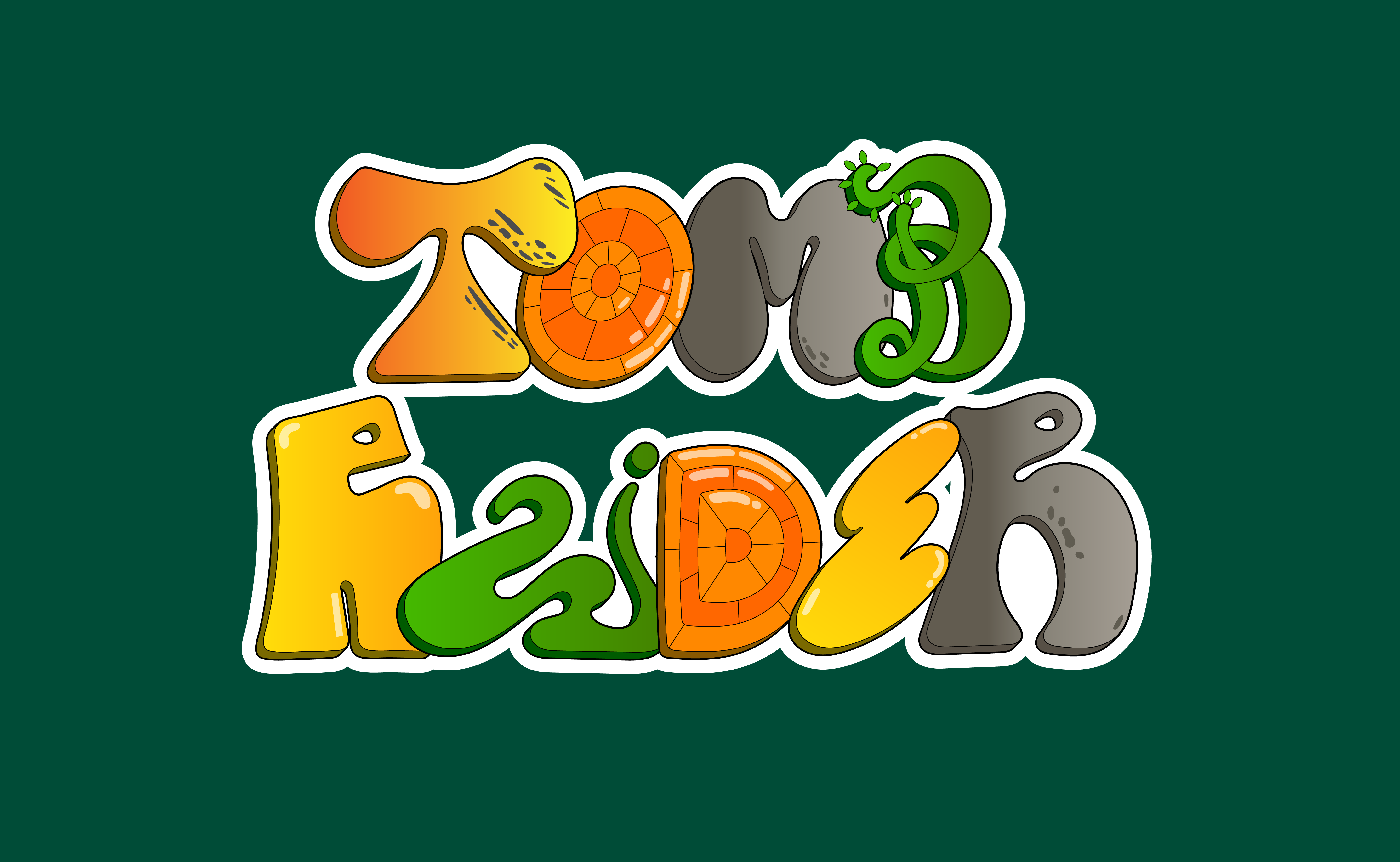 TOMB RAIDER | LETTERING 2d art design designer graphic design hand lettering illustration lara croft lettering lettering art lettering logo logo logo design tomb raider type type design typography video game