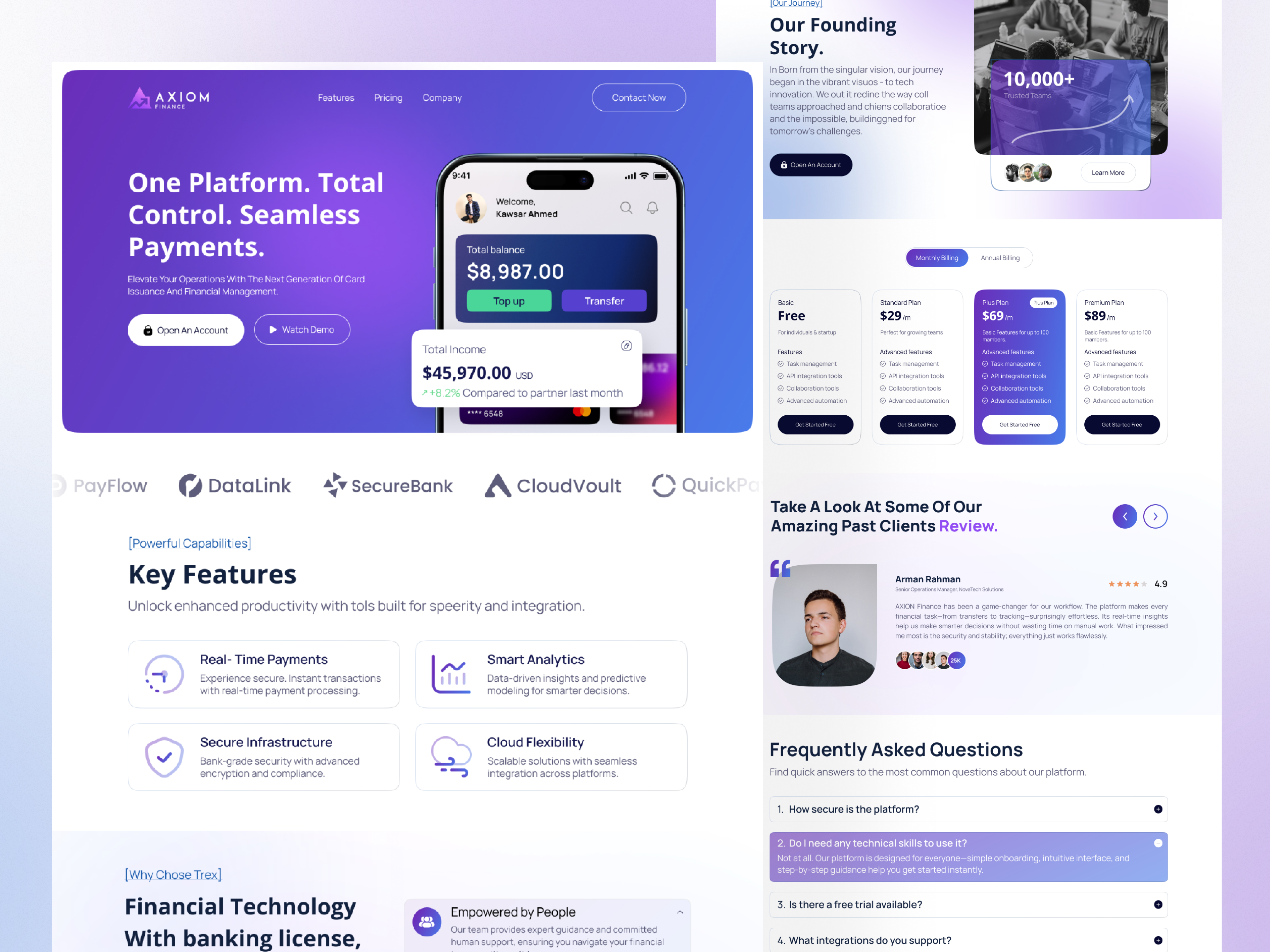 Example of Professional Website UI/UX Design Figma