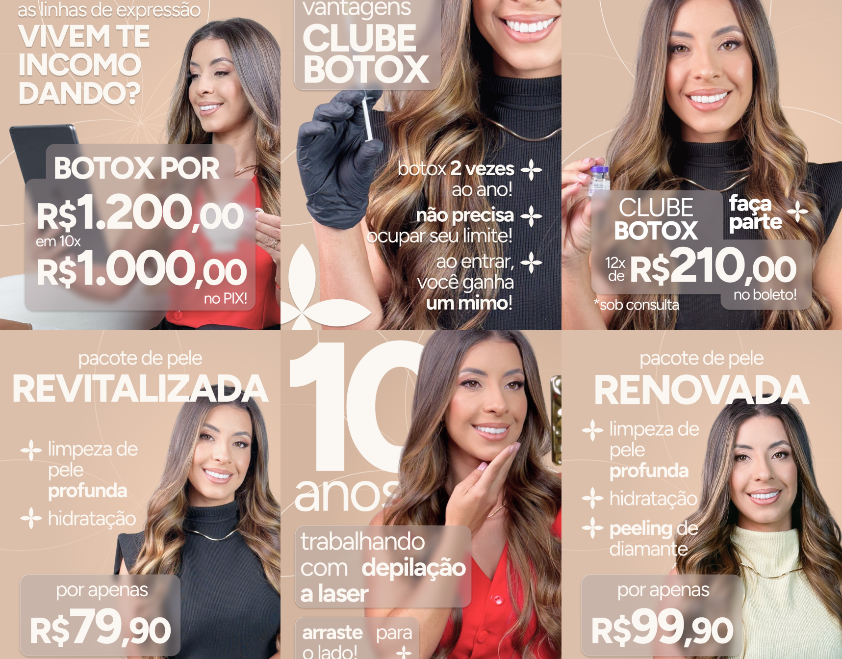 Social Media Design Feed | Design de Posts | Clínica Estética branding design de posts graphic design social media social media design social media feed