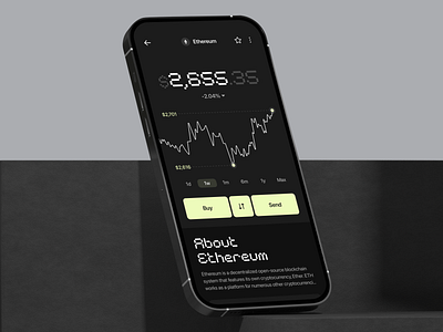 Safyre app app app design app exploration application chart chart app clean ui design fintech mobile ios ios app ios application mobile price chart product design token token app token screen ui ux