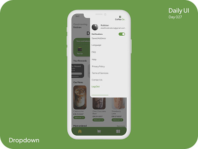 Dropdown #DailyUI #027 daily ui dailyui design dropdown menu ui