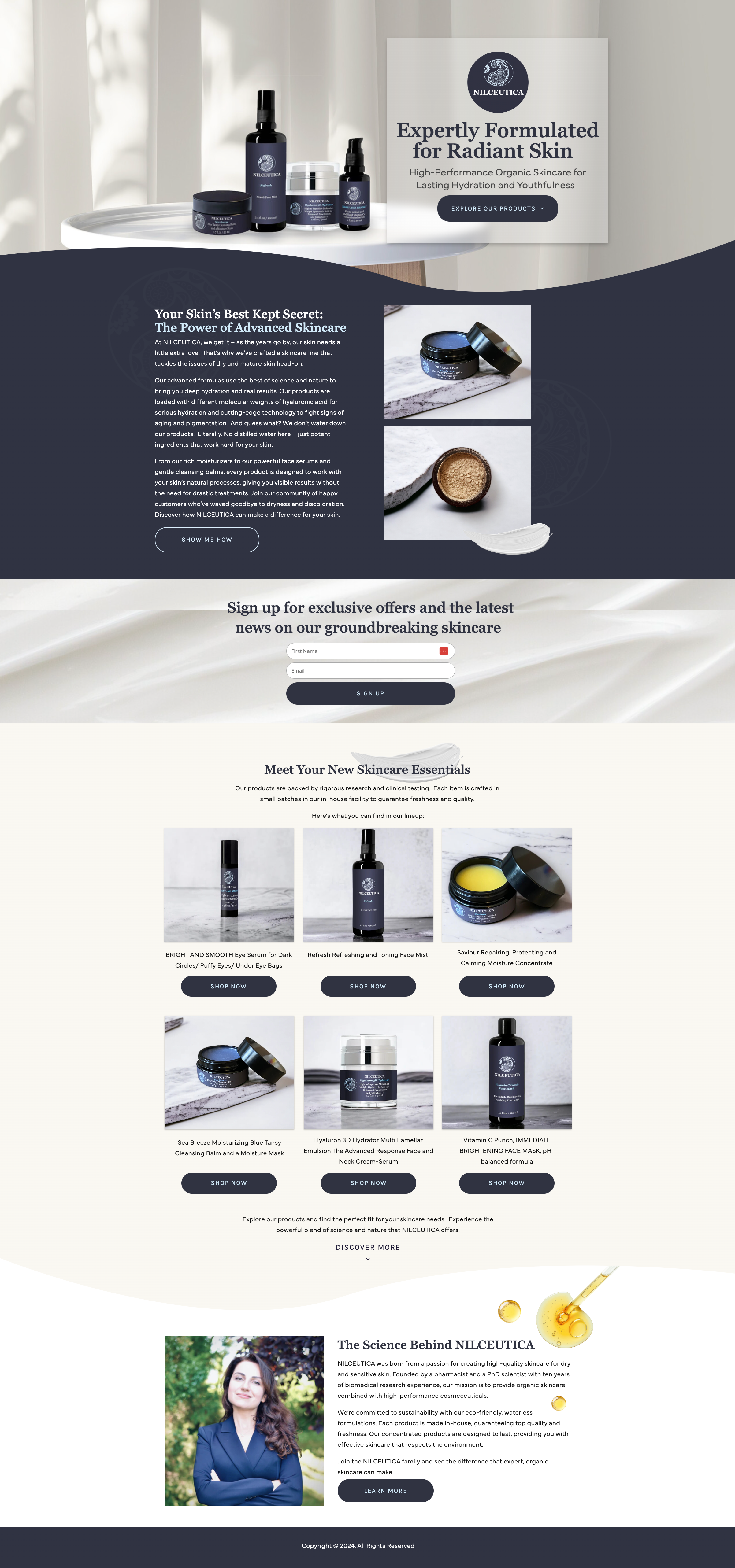 Landing Page Campaign Nilceutica graphic design landing page ui