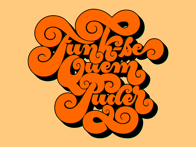 Funk se quem puder chinky custom lettering design funk funky gilberto gil groove hand lettering lettering music psychedelic retro soul type typography vector vintage
