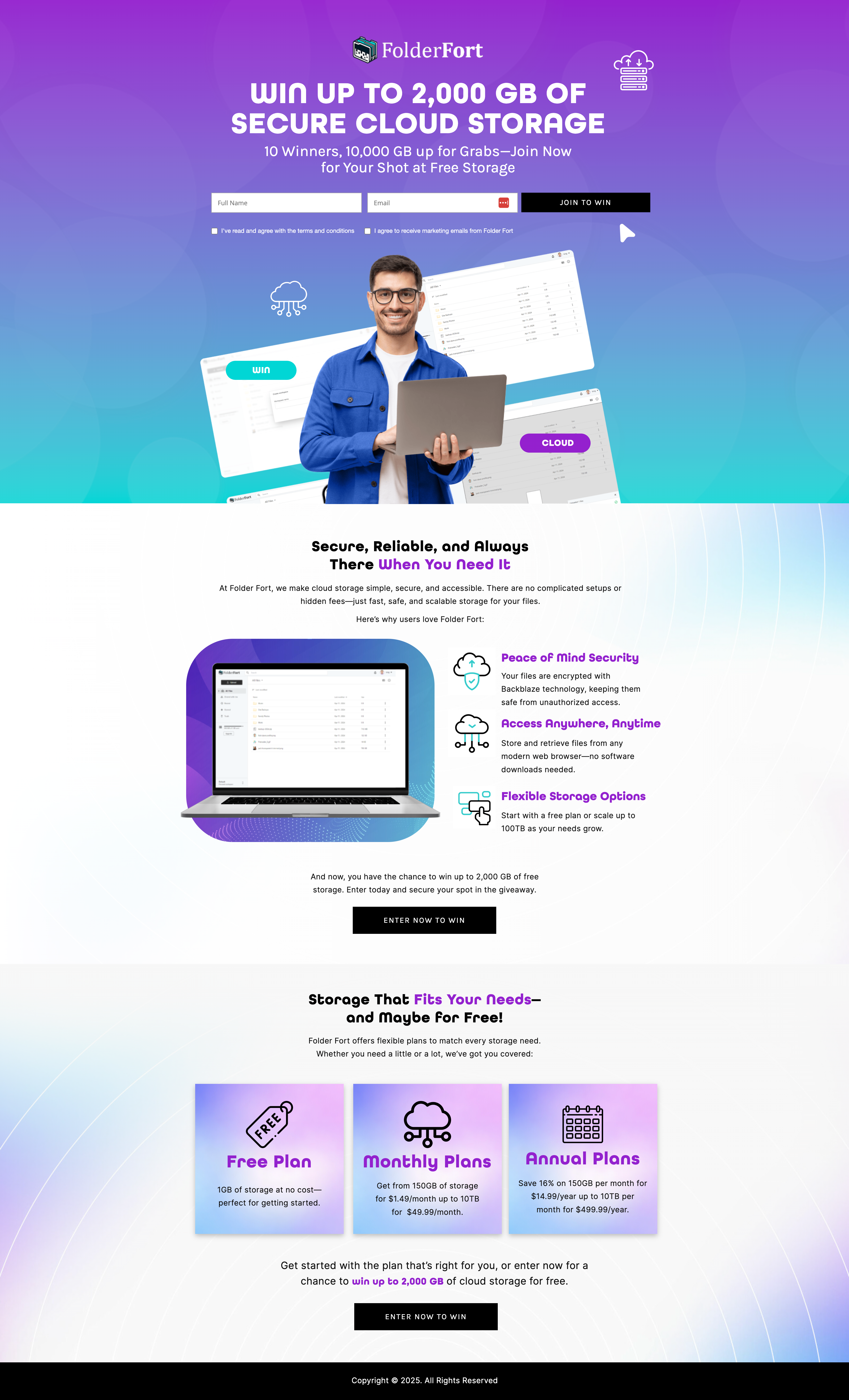 Lading Page for Giveaway