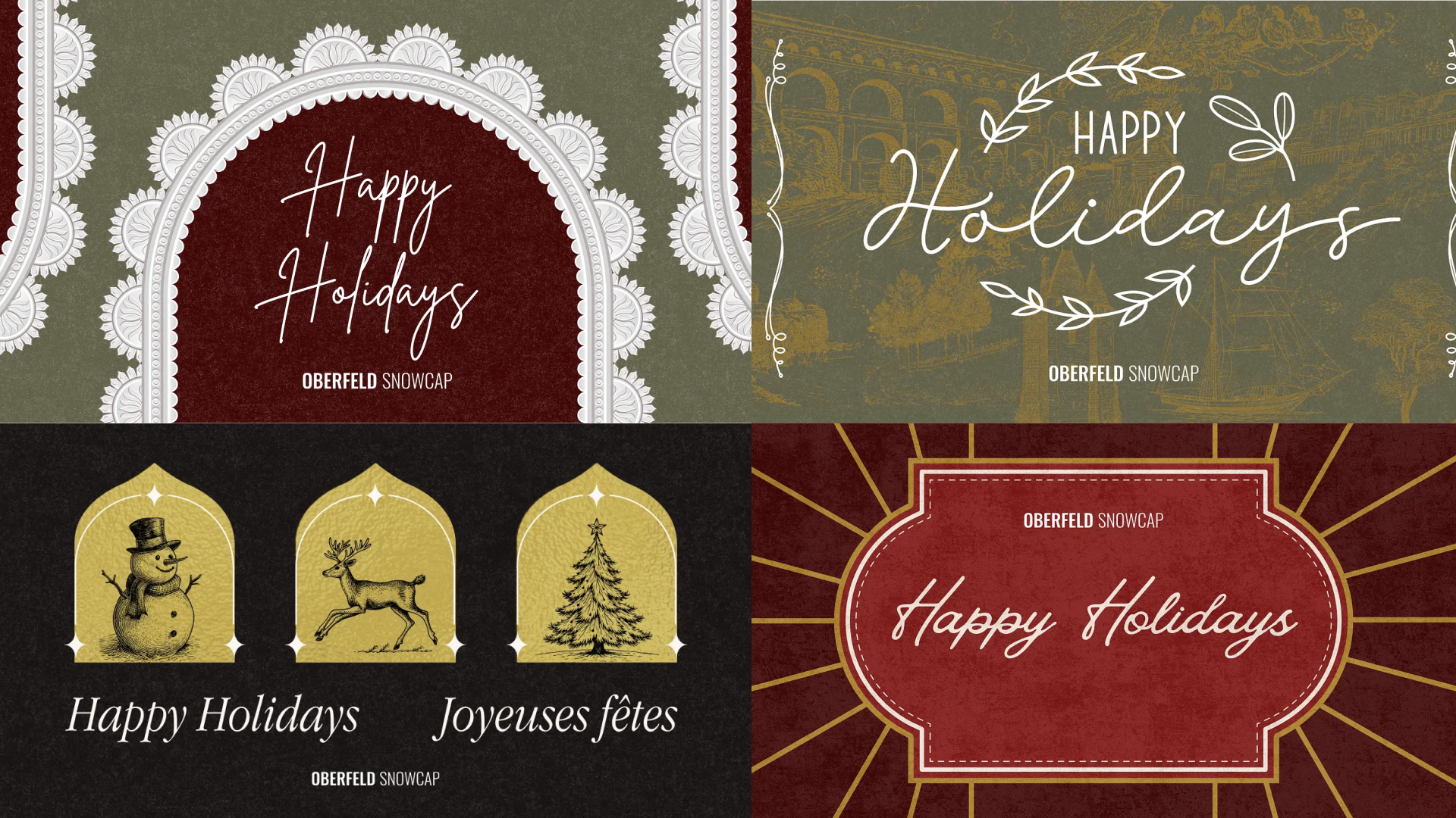 Happy Holidays Card branding card design graphic design happy holiday illustration post social social media vector vintage