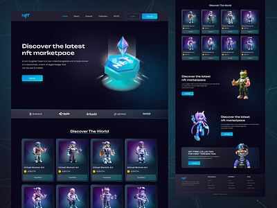 NFT Landing page design landing page nft landing page ui