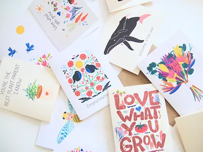 Greeting Card Illustration by Julia Barry greeting card hand drawn illustration julia barry occasions paper print procreate product stationery