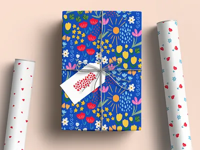 Cutie Petootie Floral Field Pattern by Julia Barry bold bright colorful floral flowers hand drawn illustration julia barry pattern procreate whimsical