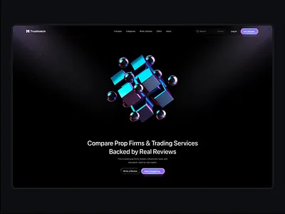Trading Platform - UI/UX Design 3d website design best trading crypto crypto exchange cryptocurrency trading financial forex trading future trading prop firms prop trading reviews saas trading trading platform trading services trading website ui uiux web design