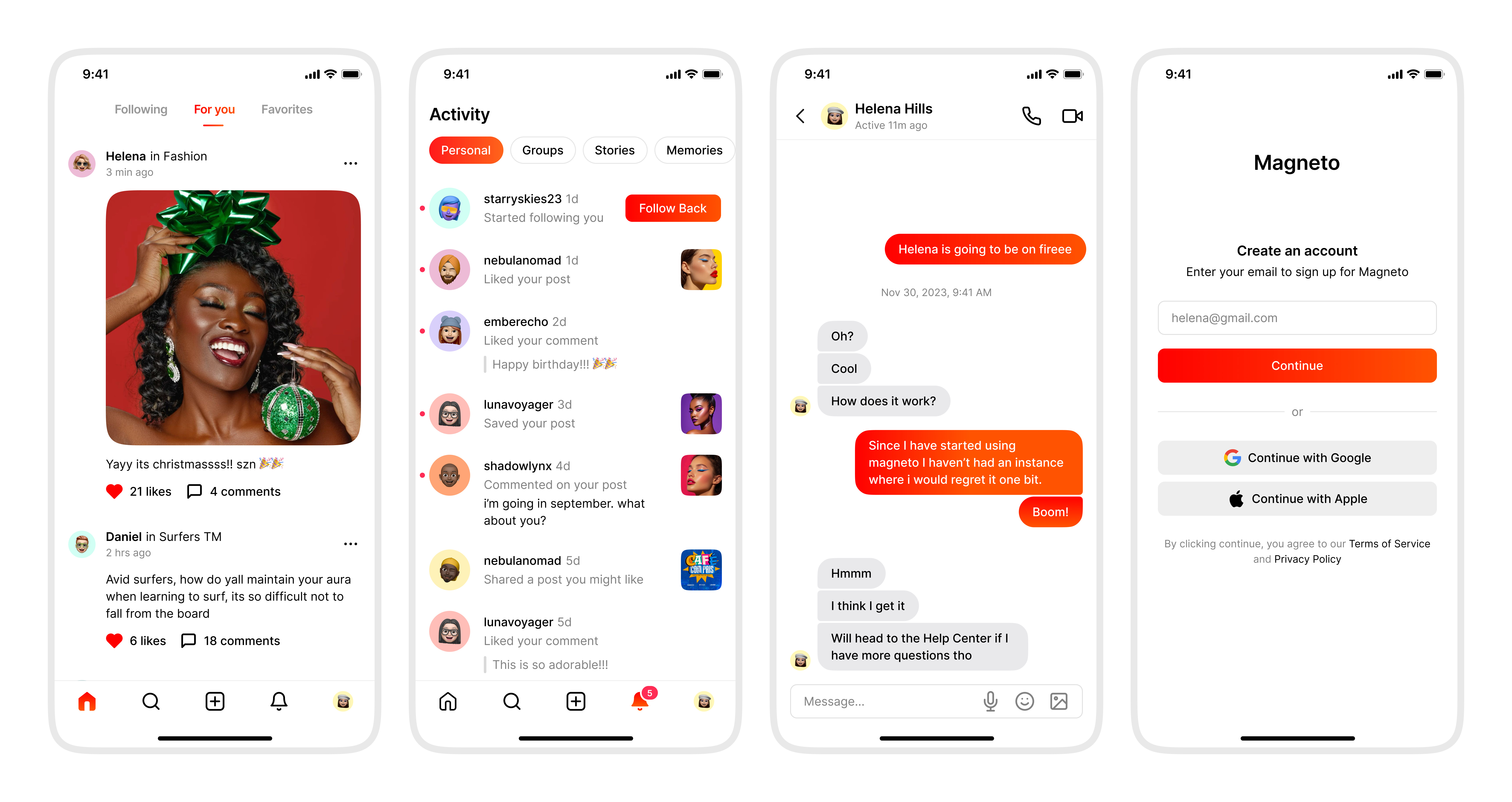 A Social Media Mobile App product design ui uiux ux