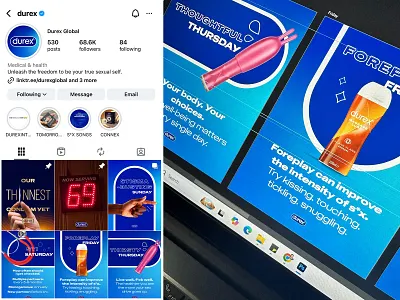 Social Media Content Designing - Durex Global branding content design design dubai design durex durex global global design graphic design illustration post design social media contents social media design uae design udara jayasanka udarts