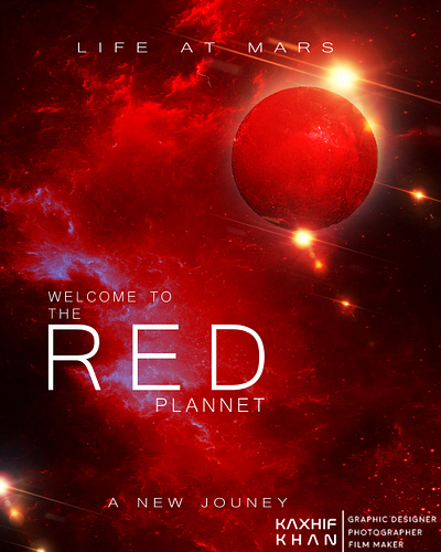 The Red Planet (Mars) graphic design manipulation photoshop