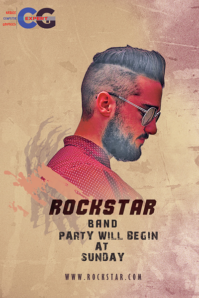 Rockstar Poster graphic design manipulation