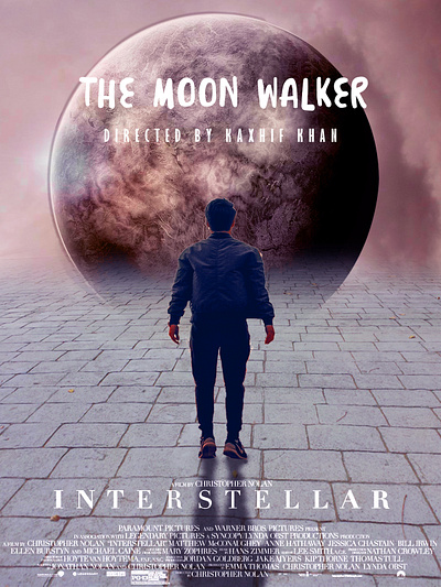 The Moon Walker graphic design photoshop poster