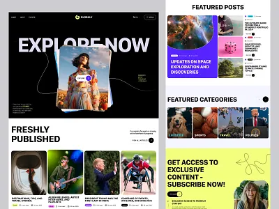 Magazine Website UI/UX Design | News Website article blog article journal landingpage magazine magazine website media website news news magazine website news website online magazine pixelean sahin mia ui uidesign uiux webdesign website design website ui