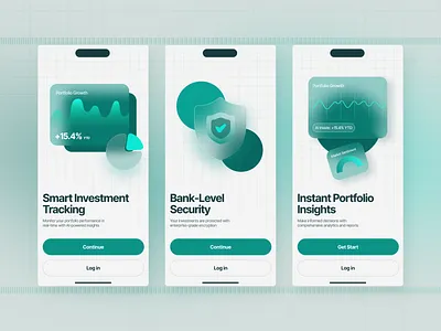 Investment App Onboarding app app ui design finance fintech app invest investment app investor ios design mobile app onbording ui uiux ux