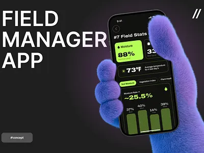 Field Manager Mobile iOS App Design android app app design concept app design template dark theme dashboard dashboard design design ios manager manager app mobile mobile app mobile ui modern design online product design ui ux