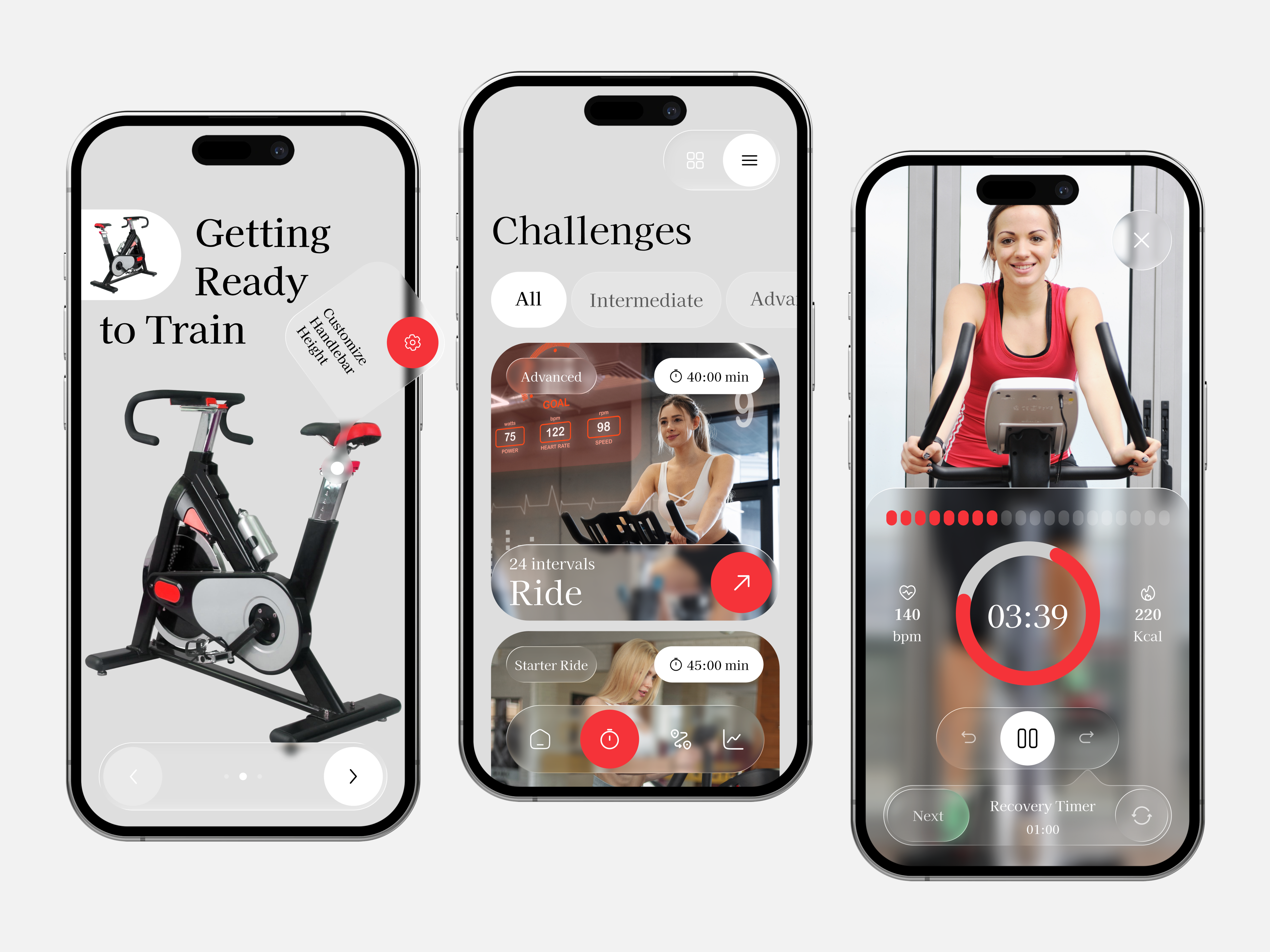 Example of Fitness Mobile App Design