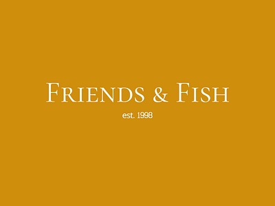 Friends & Fish logo brand branding design graphic design icon illustration logo typography vector
