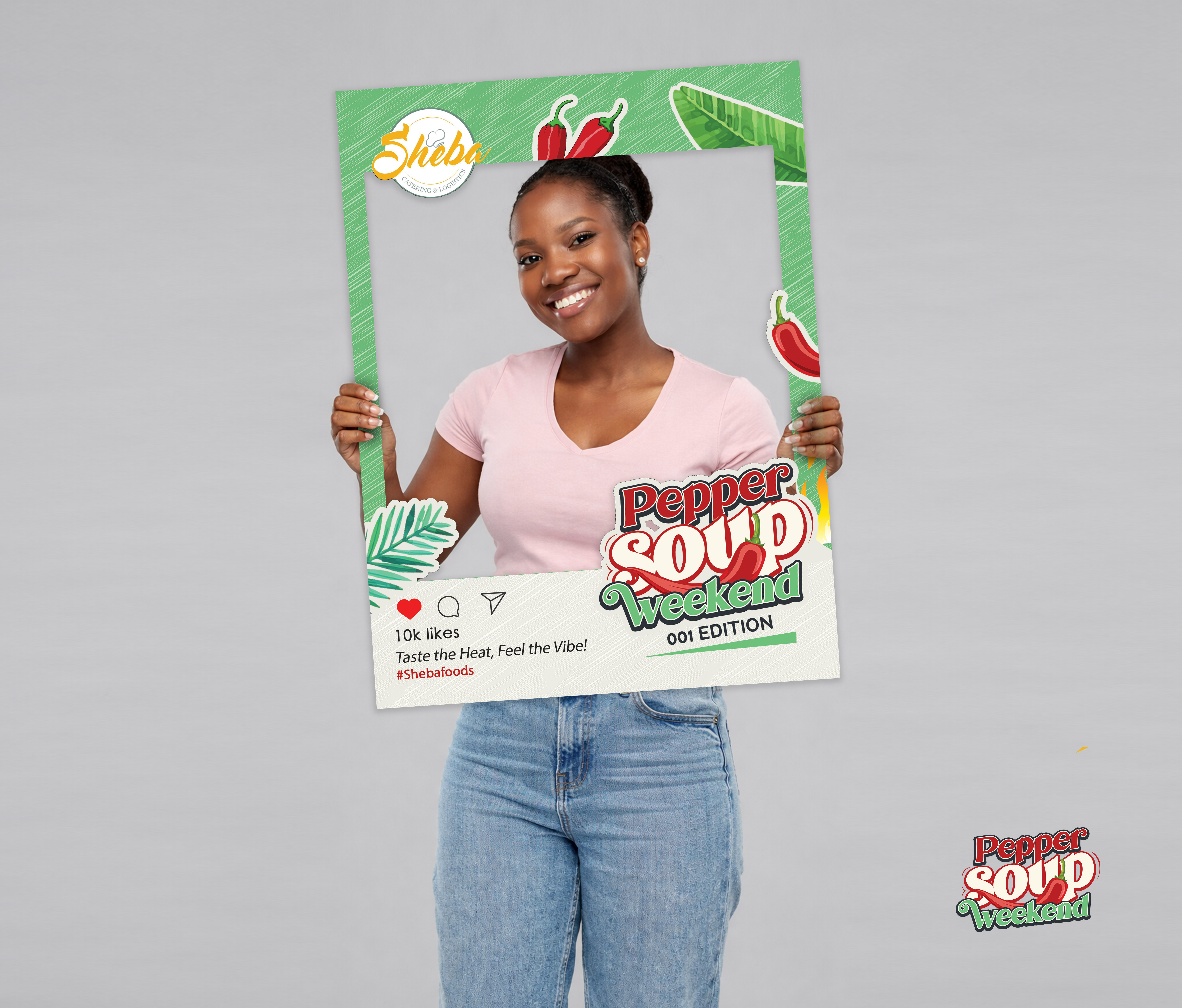 Ghanaian Local Buffet - PEPPER SOUP WEEKEND branding buffet flyer design food event graphic design instagram cutout logo