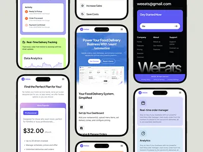 Responsive landing page design animation clean design delivery app delivery landing page delivery mobile app food delivery app hero homepage homepage ui landing page mobile app responsive design responsive landing page responsive ui saas landing page ui website
