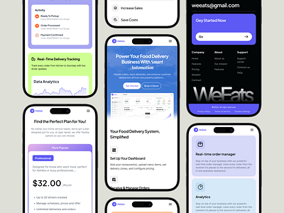 Responsive landing page design animation clean design delivery app delivery landing page delivery mobile app food delivery app hero homepage homepage ui landing page mobile app responsive design responsive landing page responsive ui saas landing page ui website