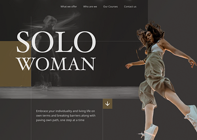 Dancers- Landing Page Concept dance dance landing page dancers design girl minimal minimal design navigation typography ui woman