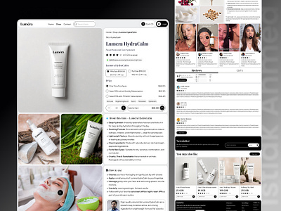 Premium Skincare Product Page Design beauty ecommerce landingpage luxurydesign minimaldesign productdesign skincare uidesign webdesign
