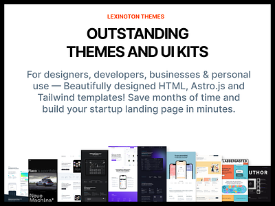 Lexingtonthemes.com astrojs design landing page responsive tailwind web website templates