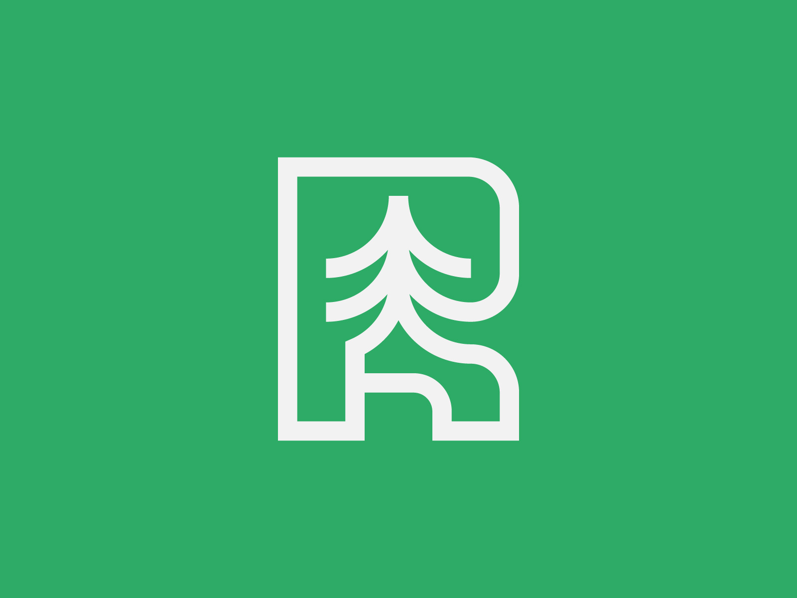 PR Pine Logo costom letter creative initial leaf letter pr lettermark logo logodesign natural organic brand pine ppp rrr visual identity