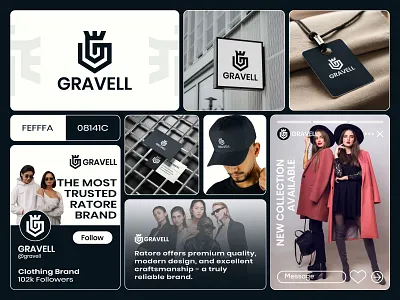 GRAVELL — Premium Fashion Clothing Brand Identity apparel design brand guidelines brand identity branding kit clothing brand fashion branding logo design luxury fashion minimal logo modern branding streetwear urban logo visual identity