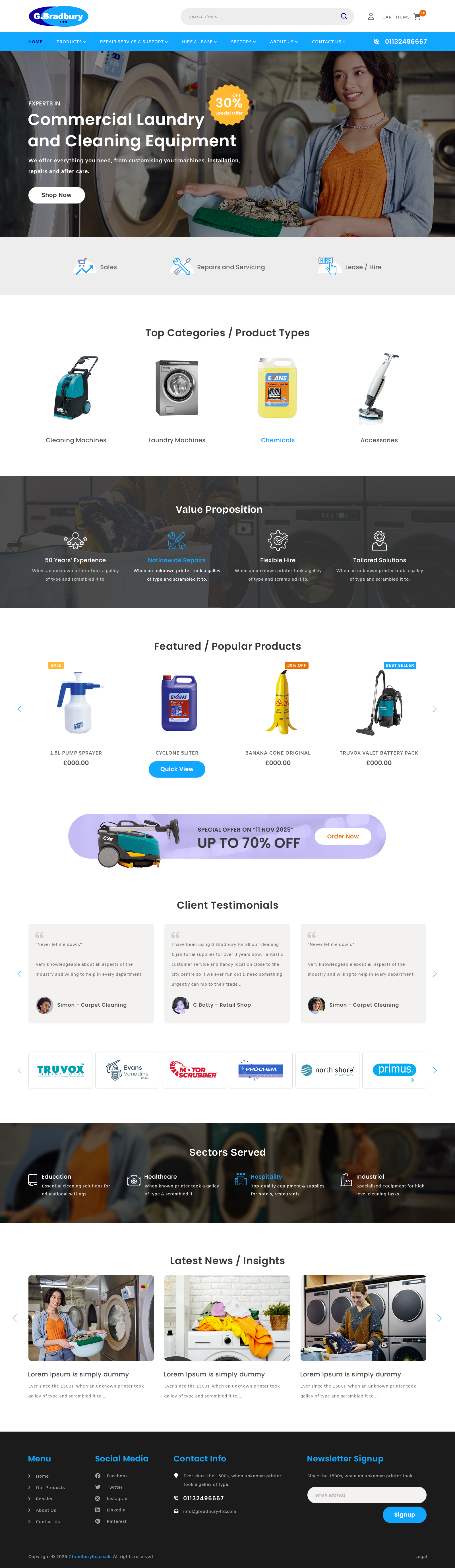 Ecommerce Website Design cleaning machines ecommerce web design laundry website
