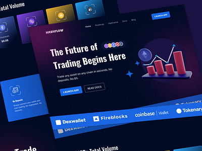 NFT landing page redesign blockchain crypto design landing page marketplace nft landing page redesign ui ui design ux web web3 website