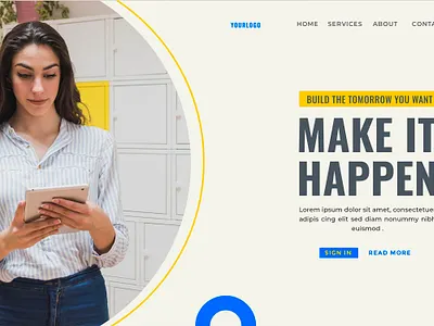 Memphis Landing Page branding graphic design