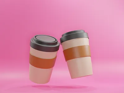 Coffee Cup 3d 3dblender 3dicon blender coffee cup design ui