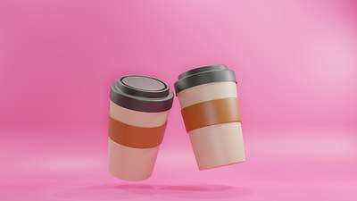 Coffee Cup 3d 3dblender 3dicon blender coffee cup design ui