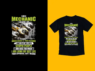 Mechanic T-Shirt Design auto repair automotive car lover car mechanic car repair engine garage grease monkey mechanic mechanic aesthetic mechanic apparel mechanic art mechanic design mechanic gift mechanic illustration mechanic quote mechanic t shirt tools tshirt workshop