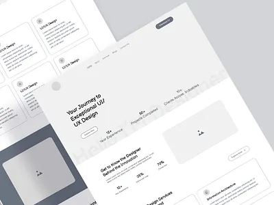 UX Designer Portfolio Wireframe portolio ui ux website wireframe