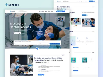 Dentist Website Landing Page | Dental Clinic & Healthcare UI. clinic clinic website dental clinic website dental landing page dentist dentist website design figma design healthcare website design landing page medical website ui modern ui ui design ux design web design webflow website