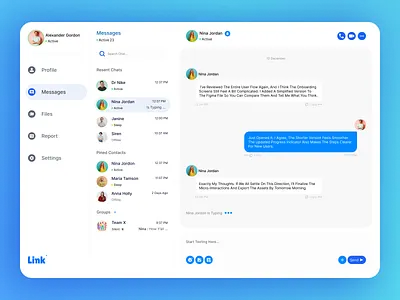 Chat Interface – Clean & Modern Messaging UI appdesign chatapp cleanui dashboarddesign design designinspiration dribbble figmadesign gradientdesign interfacedesign messagingui minimaldesign productdesign ui uidesign uxdesign webappui