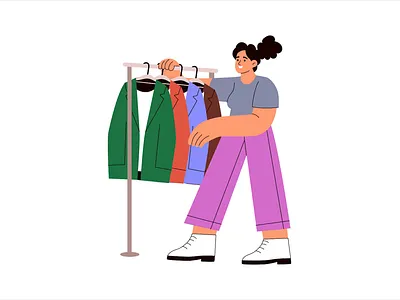 Choosing the Perfect Outfit Animation💥 animation choosing cloth cloth fashion motion graphics