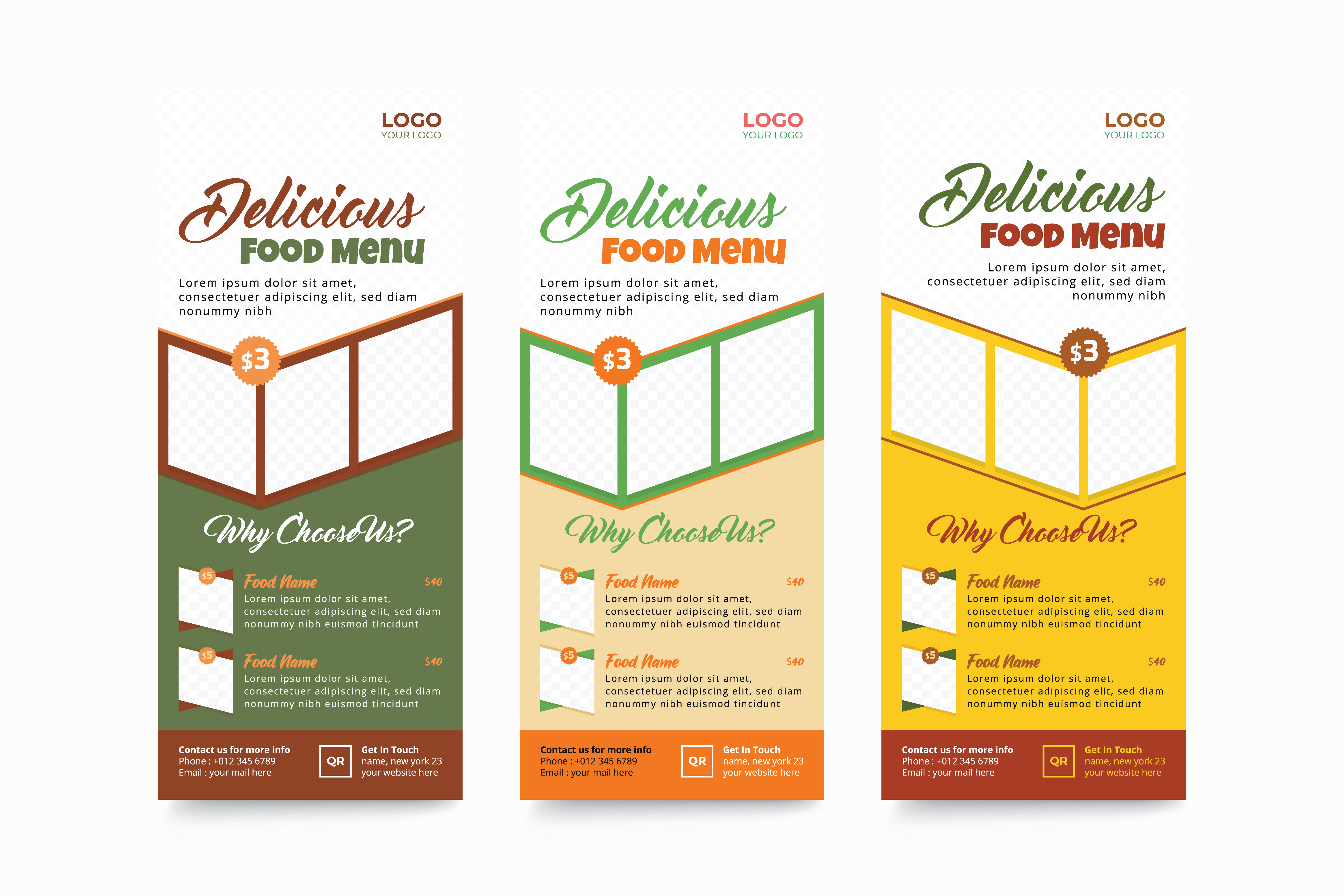 Delicious Food Rollup Banner Design banner cmyk creative delicious design editable food print rollup template