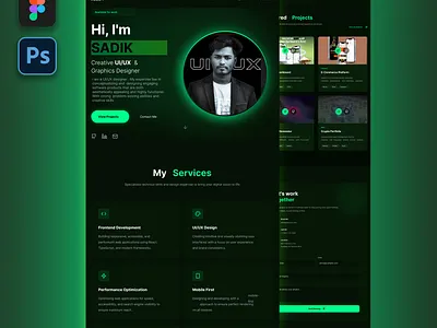 UNIQUE PORFOLIO DESIGN dynamic design portfolio design template ui uiux design uiux portfolio