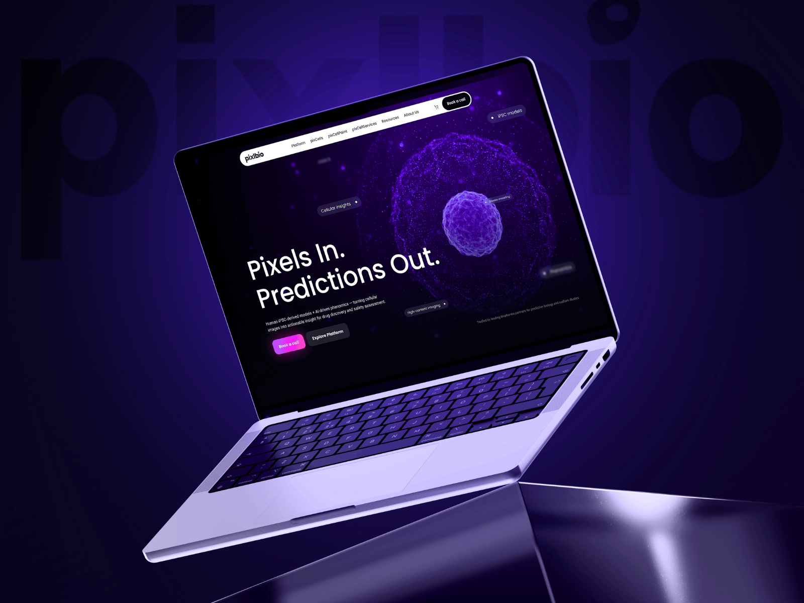 Pixl.bio - An Awwwards- Nominated Biotech Website animation design b2b design biotech design clean ui cms website design system digital strategy homepage design hubspot integration medical website modular ui platform page product website quote flow responsive design scientific storytelling ui design ux design web animation webflow