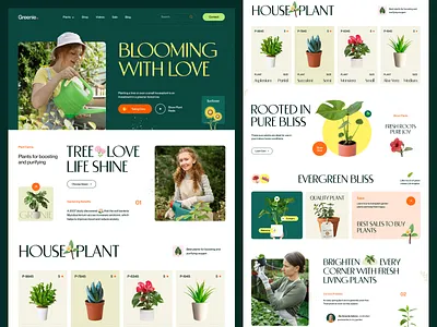 Greenie - Plant Shop Landing Page company website farmer gardening shop green house plant shop indoor plant website landing page landingpage nature plant care plant ecommerce landing page plant ecommerce website plant landing page plant nursery plant shop landing page tree garden web design webdesign website design website designer