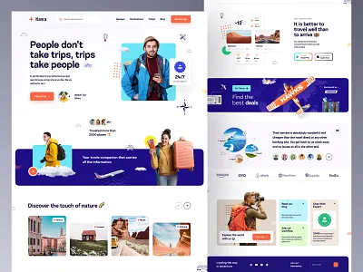 Travel Agency Landing Page adventure farzan flight booking homepage hotel booking landing page landingpage rylic tourism tourist travel travel guide travel landing page travel website travellers web design web site webdesign website website design