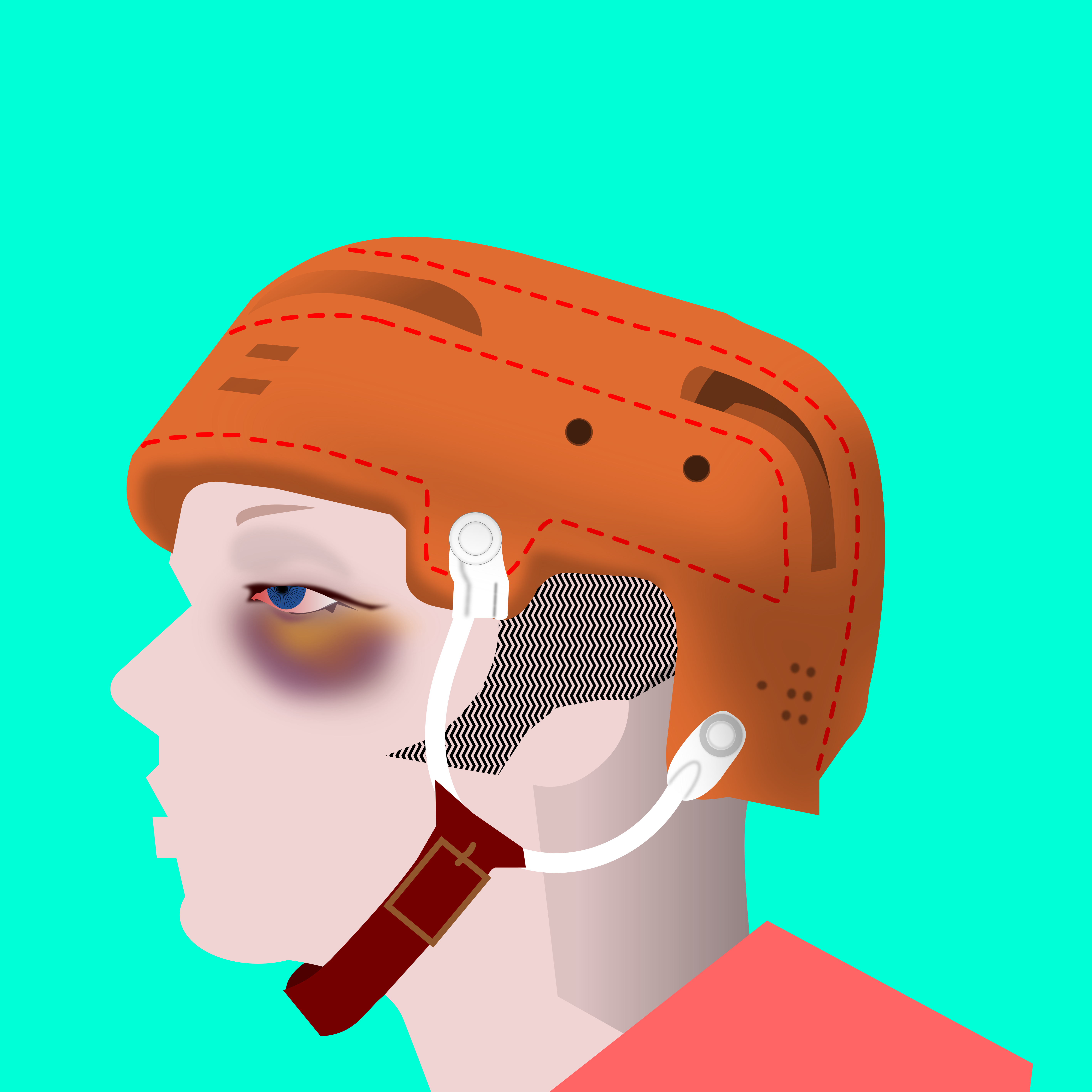 shiner black eye doodle hockey illustration shiner shunte88 vector