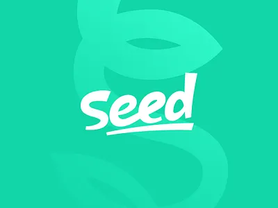 Seed brand branding green grow letter lettering logo plant seed